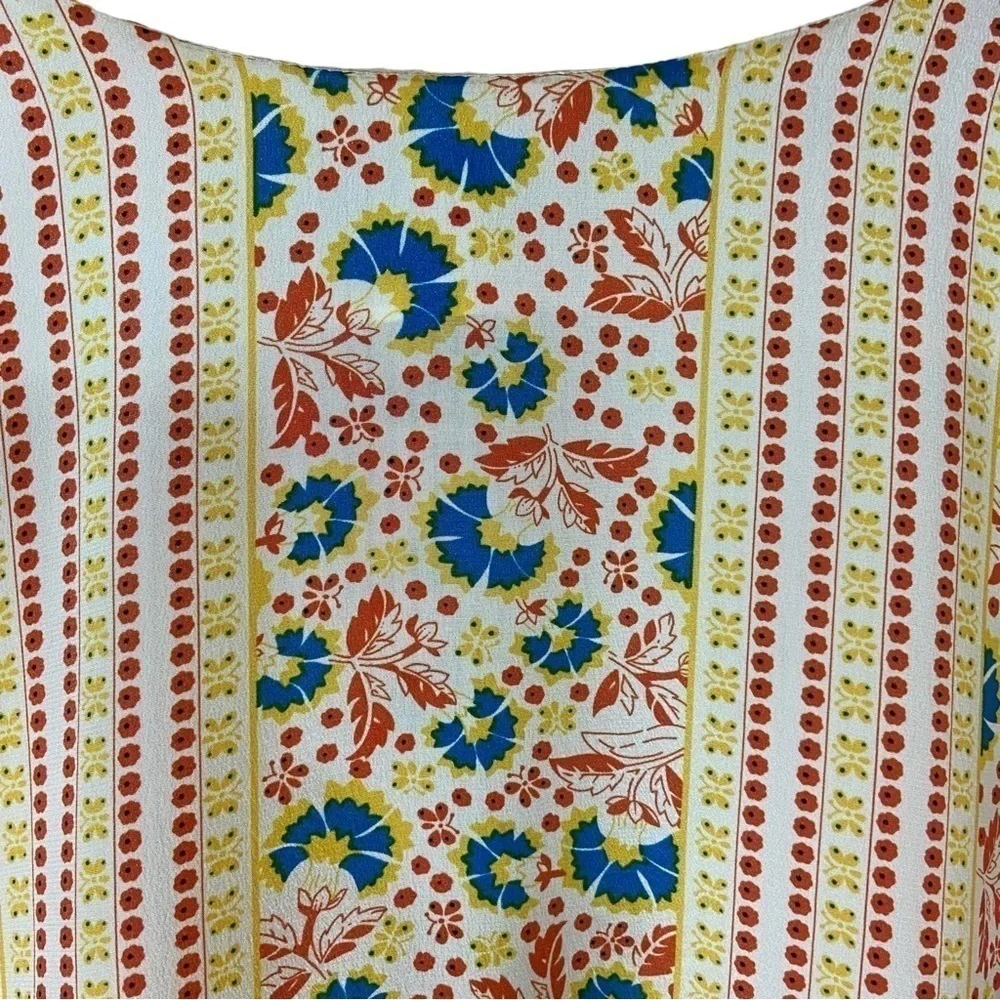 Lauren Moffatt Silk Floral Peplum Top